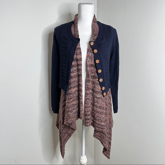 Sleeping On Snow Layered Cardigan Size S - Picture 2 of 12